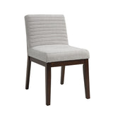 Edwyn - Linen Side Chair (Set of 2) - Gray - Chair Sets - Alpine Outlets