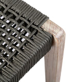 Brielle - Outdoor Light Eucalyptus Wood And Charcoal Rope Dining Chairs - (Set Of 2)