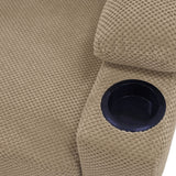 Accent Chair With Storage Ottoman, Reclining Single Chaise Lounge With Cupholders And USB, C Ports
