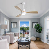 Indoor Ceiling Fan With Dimmable LED Light, 6 Speed Remote ControlLED DC Motor, Reversible Blades