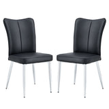 Modern Minimalist Dining Chairs With Metal Legs