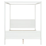 Canopy Platform Bed With Headboard And Footboard, Slat Support Leg