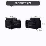 Modern Oversized Accent Chair, Comfy Single Sofa With Large Seat (Set of 2)