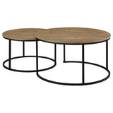 Arrize - 2 Piece Round Nesting Coffee Table Set - Mango Color