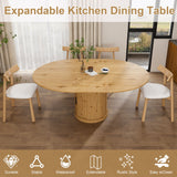 Extendable Oval Dining Table Set With 4 Cushioned Chairs, 2 Tier Storage - Oak