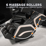 Zero Gravity Massage Chair Recliner With 10 Massage Heads And Full Body Air Pressure - Black