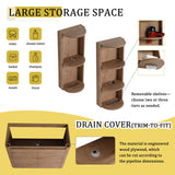 Freestanding Bathroom Vanity With Sink, 2 Soft Close Doors & Storage Rack