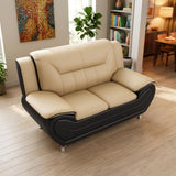 3 Piece Sofa Set, Upholstered Living Room Furniture - Camel