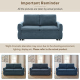 Convertible Sofa Bed Loveseat With Adjustable Backrest And USB Ports