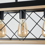 Chandelier Pendant Light For Dining Room Kitchen, 5 Light Fixture With Adjustable Height