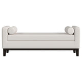 Thomas - Raised Arm Accent Bench - Ivory