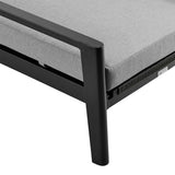 Cayman - Outdoor Patio Adjustable Chaise Lounge Chair In Aluminum With Gray Cushions