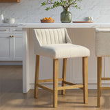 Fauna - Modern Transitional Wood Counter Height Kitchen Bar Stool