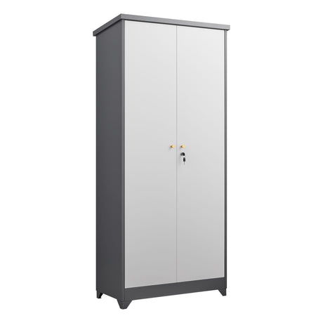 Outdoor Cabinet, Large Capacity Storage Vertical Tall Design With Shelves And Secure Lock