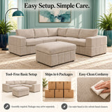 Modular Sectional Sofa, Reversible Set