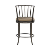 Vince - Commercial Grade Steel Frame Faux Leather Upholstered Swivel Counter Height Barstool
