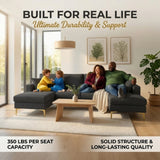 U - Shaped Sectional Sofa With Double Chaise