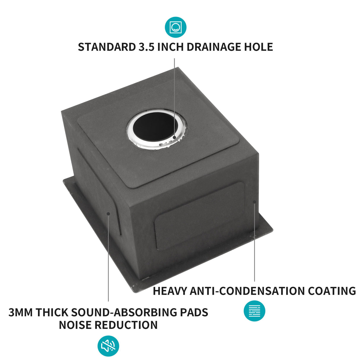 13" Undermount Stainless Steel Kitchen Sink 16 Gauge 9" Deep Single Bowl Basin - Brushed Nickel