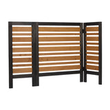 3 Panel Outdoor Air Conditioner Fence Screen - Black / Gold