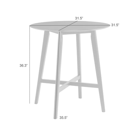 Allin - 31.5" Wood Top Pub Table - Night Wenge