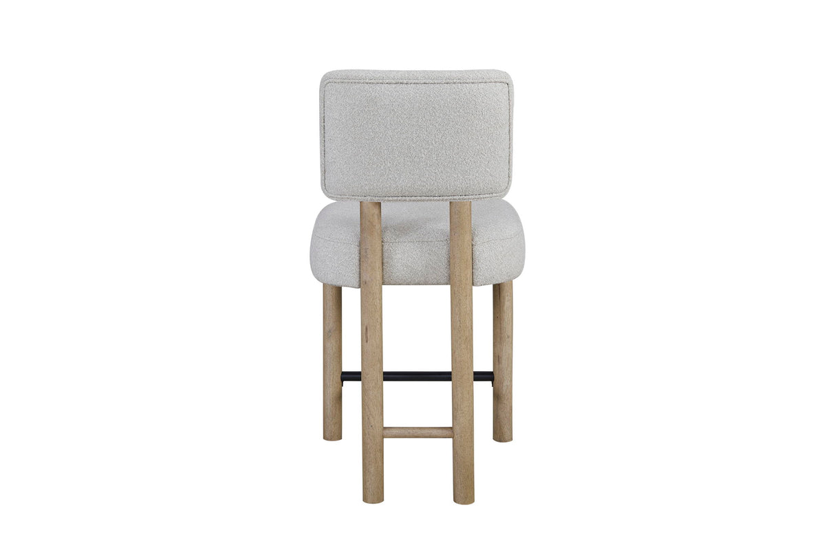 Pagosa - Upholstered Counter Height Stool (Set of 2) - English Knotty Oak / Gray