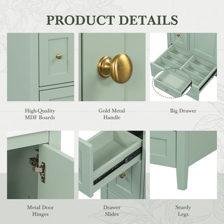 Bathroom Vanity With Storage, Removable Dividers