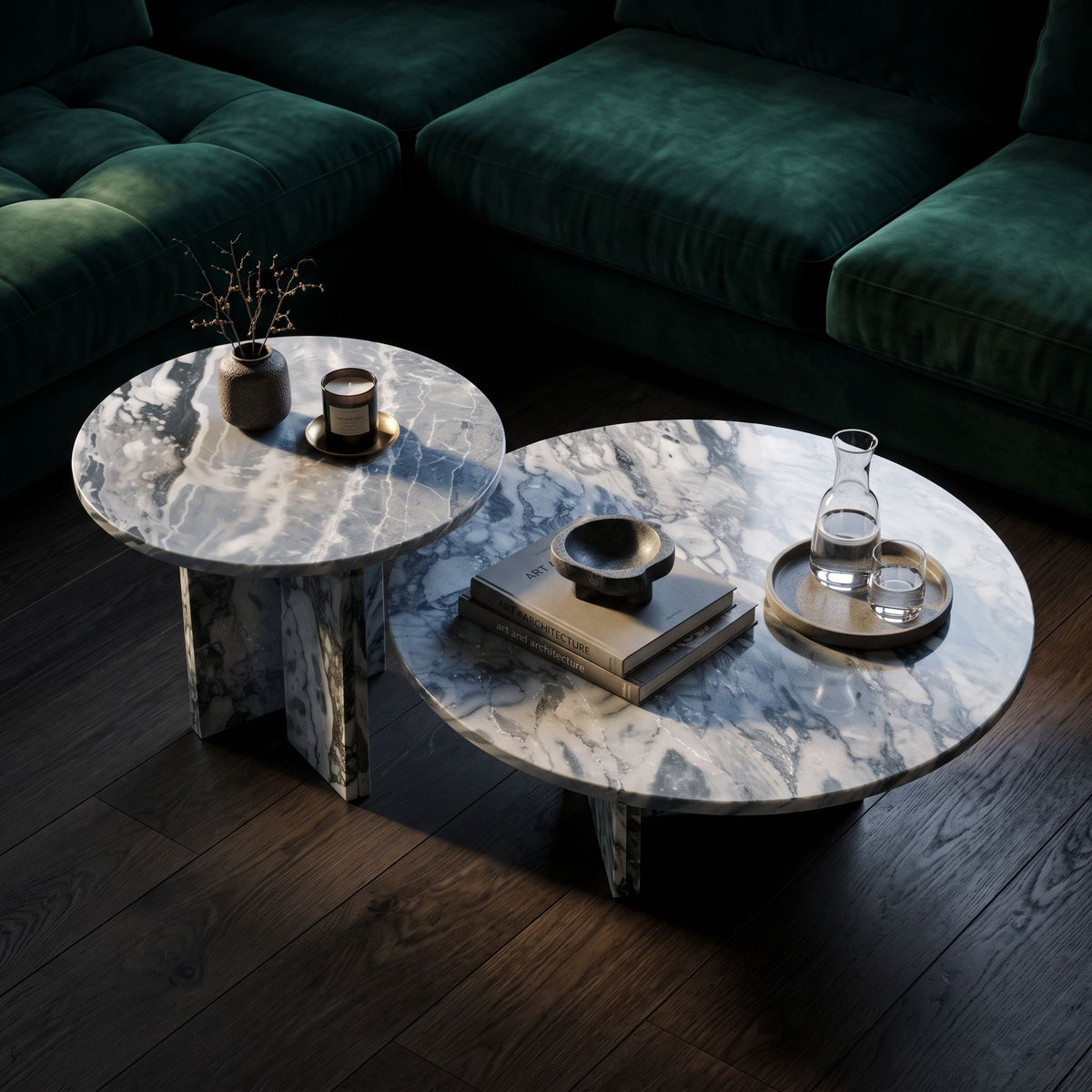 Elegant Coffee Duo Table Set