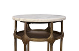 Moira - Side Table - White / Gold