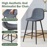 Modern Bar Chair Rounded Backrest (Set of 2)