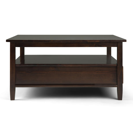 Warm Shaker - Square Coffee Table - Tobacco Brown - Coffee Tables - Alpine Outlets