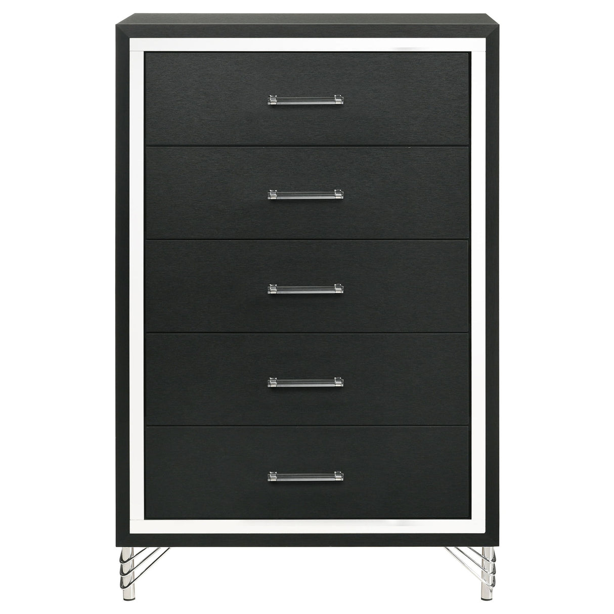 Malcolm - 5 Drawer Bedroom Chest - Black