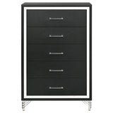 Malcolm - 5 Drawer Bedroom Chest - Black
