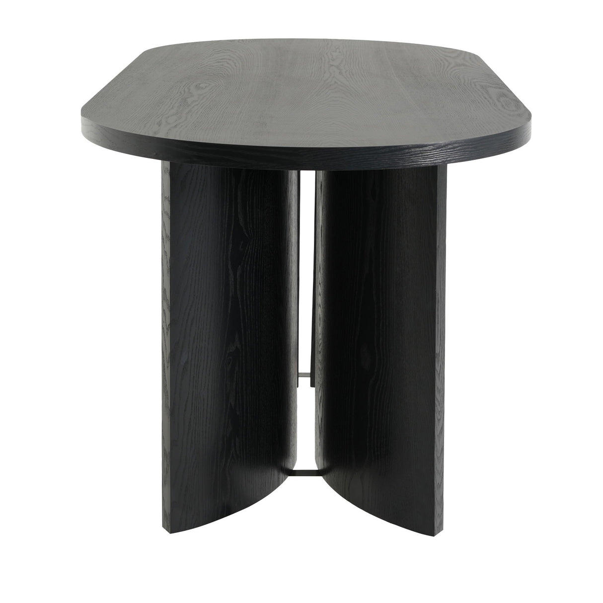 Dining Table With Curved Legs - Black