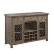 Raphaela - Server With Cup Holder & Wine Rack - Cherry - Servers - Alpine Outlets