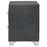 Upholstered 2 Drawer Nightstand With Accents
