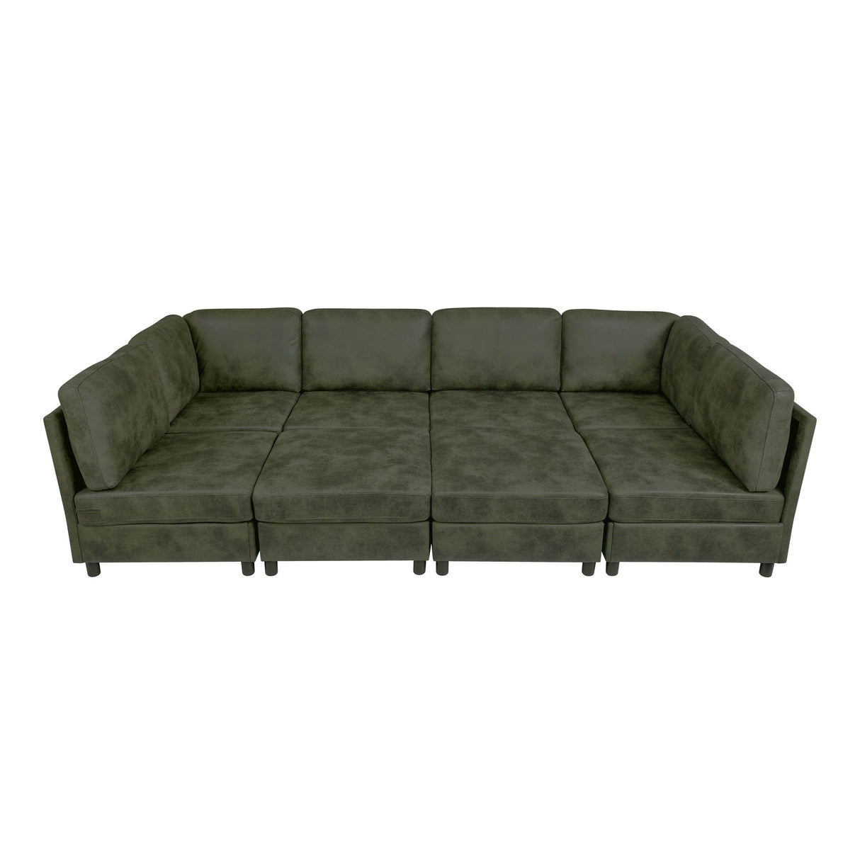 Upholstered Modular Sectional With Custom Configuration And Removable Cushions
