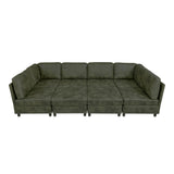 Upholstered Modular Sectional With Custom Configuration And Removable Cushions