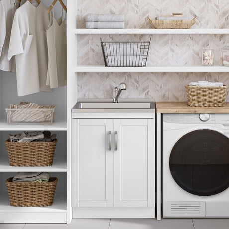 Kyle - Laundry Cabinet & Faucet And Stainless Steel Sink - Vanities - Alpine Outlets