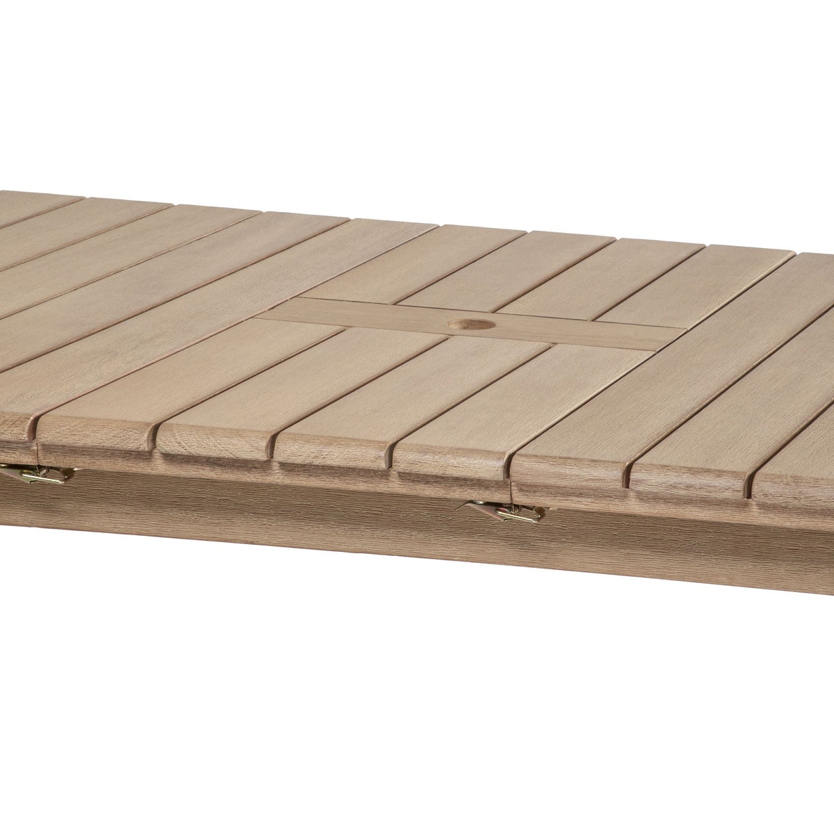 Balmor - 79" Rectangular Extendable Outdoor Dining Table, Seats 6 - Wire-Brushed Natural Eucalyptus