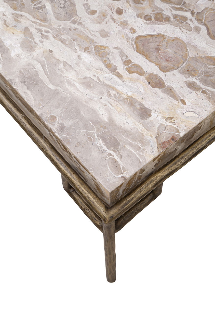 Nala - Coffee Table - Beige / Gold