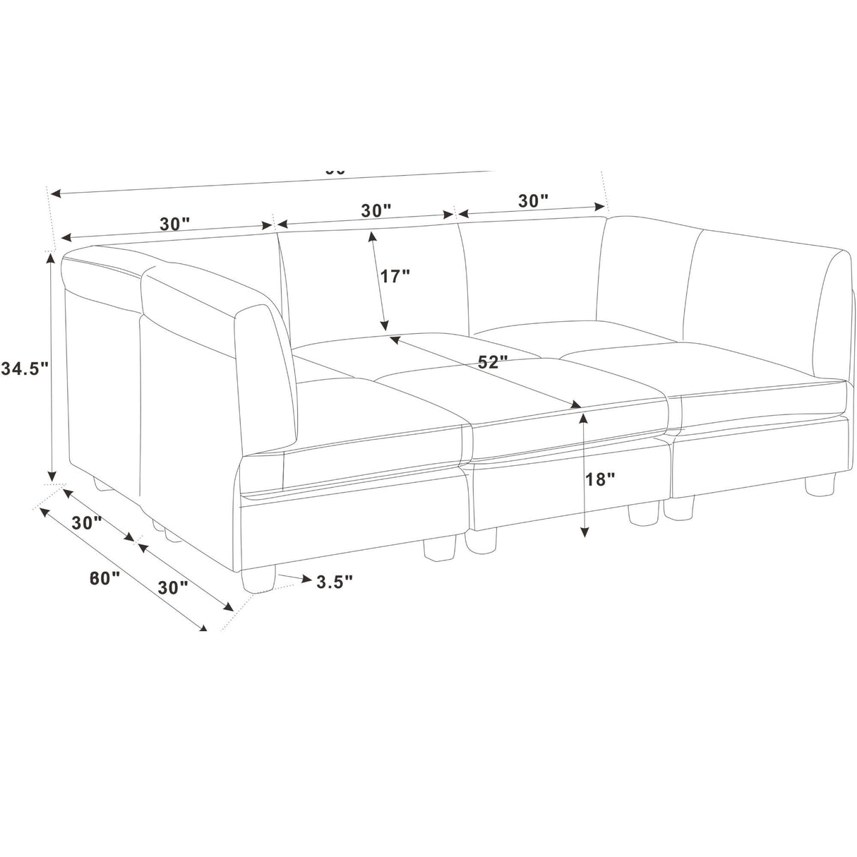 Upholstered Modular Sectional