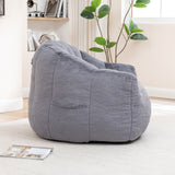 Beanbag Chair, Beanbag Sofa Chair With Armrests Stuffed High Density Foam