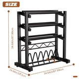 Upgraded 4-Tier Dumbbell Rack