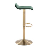 Ale - Contemporary Adjustable Height Barstool With Swivel With Oval Footrest (Set of 2)