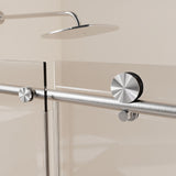 Frameless Single Sliding Soft Close Shower Doors, 5/16" Sgcc Tempered Glass