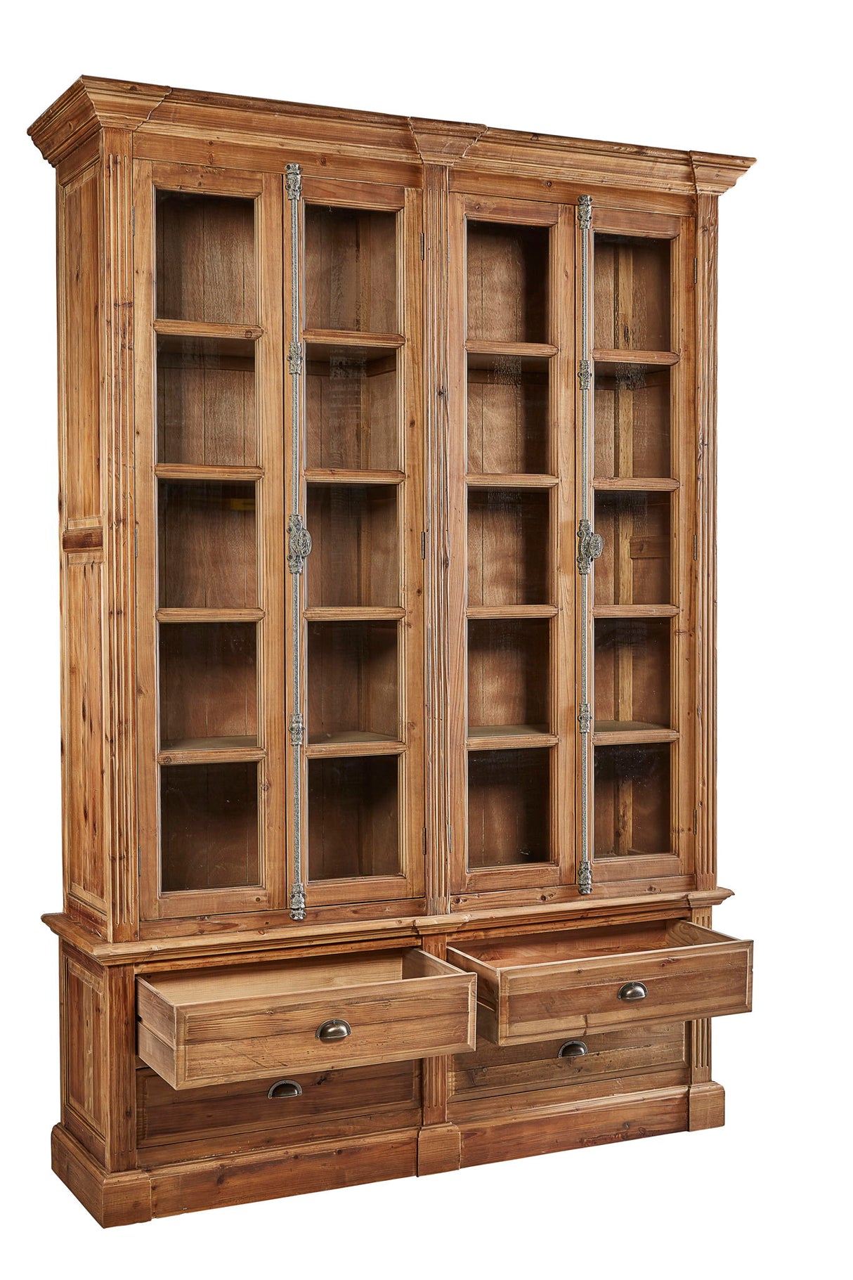 Natural Old Fir Bookcase - Brown