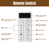 66" Ceiling Fan With Dimmable LED Light, 8 Blades, Smart Remote Control, Reversible DC Motor, For Home Office - Matte Black