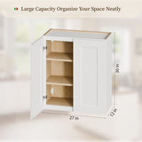Shaker Wall Cabinet With Soft-Close Doors, Adjustable Shelves