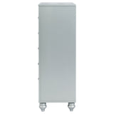 Arabesque - 5 Drawer Bedroom Chest - Silver