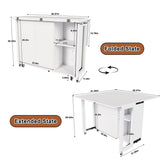 3 In 1 Foldable Side Table With 4 Storage Shelves - Folding Tables available at Alpine Outlets in Denver